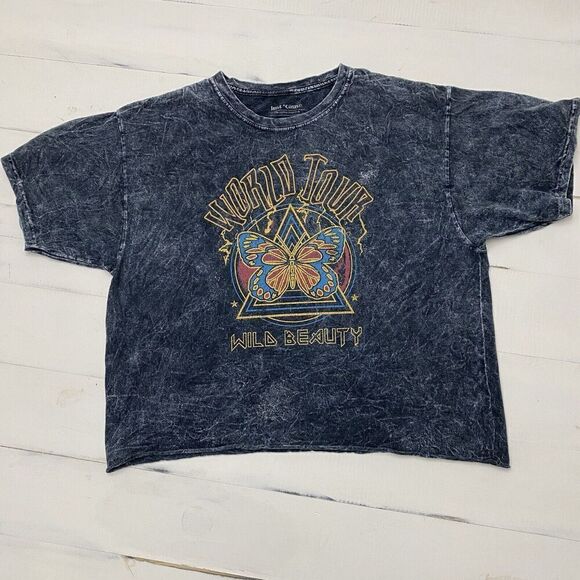 Just 'Cause World Tour Wild Beauty Acid Wash Graphic Band T-Shirt Size Large - Picture 1 of 13